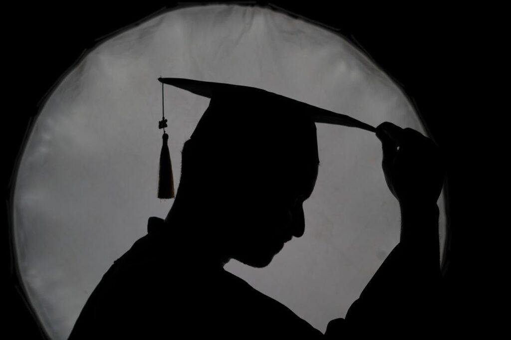 College student learning about student loans and financial aid options